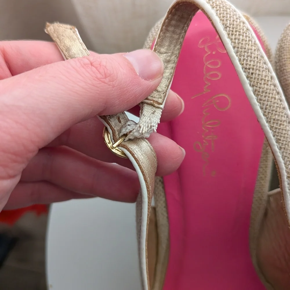 Lilly Pulitzer Picture Perfect Espadrille Beachy Strappy Wedge Heels